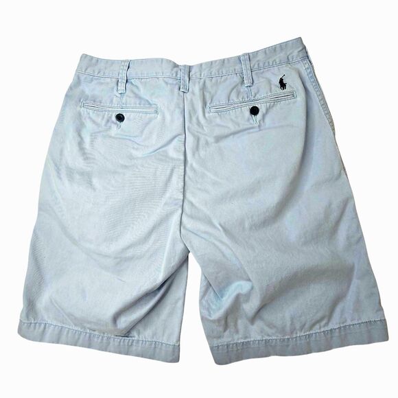 POLO Ralph Lauren relaxed fit 9" inseam 100% cotton shorts light blue size 32 - Picture 2 of 8